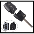 Pikkukuva 5 / 5: 3-painikkeista taitettava kauko-ohjain auton avain Yhteensopiva F-o-r-d Focus Fiesta C-max S-max Kuga Mondeo Mk4 Galaxy (leikkaamaton avainliuska)