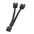 Moderkort USB 2.0 9-stifts Header 1 till 2 Förlängningshub Splitter Adapter Konverterare