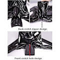 Miniatyrbilde 3 av 5: Sexy undertøy for menn, skinnende lakkjumpsuit, heldrakt i full kroppsdesign, fangedrakt i latex XXXXL