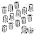 Miniatyrbillede 1 af 5: 100 stk. Trægevindindsats Hex Møtrik M6 X 15mm Zinklegering Skrueindsats Gevindfatningshoved Skrue M6 Træindsats Til Møbler Stole Træsenge