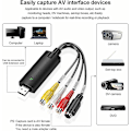 Miniatyrbillede 2 af 5: VHS til Digital Converter, Hi8 VHS til DVD Video Capture Card, Digital Video Audio Converter Adapter, VHS til USB Converter, DVD, USB 2.0 til Windows 10/8/7 a
