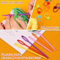 Miniatyrbilde 6 av 7: 45 stk Vev-heklenålsett, strikking av heklenåler med plastnåler Garnnåler, strikkevevkrok Heklenål for strikking Craft DIY