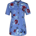 Miniatyrbild 3 av 5: Blommiga toppar för kvinnor 2023 Button Down Mode Casual Lång-/kortärmade skjortor Blus Blue X-Large