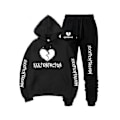 Pikkukuva 3 / 5: Syksyn/talven Xxxtentacion Revenge Kill Hip Hop -hupparit ja -housut miehille, kaksi osaa, hupparipuku, sametti redblackAIxinBB XXXL