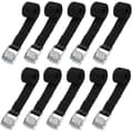 Heavy Duty 10-pack 39 cm Rubber Straps with Hooks - 500 kg Capacity