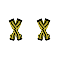Pikkukuva 2 / 5: 1/2/3/5 Polven yläpuoliset sukat paksuille reisille Helppokäyttöiset ja tekevät keltaisen ja mustan yellow and black 2Set
