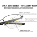 Miniatyrbillede 2 af 5: Progressive Photochromic Multifocus Læsebriller Spring Hinge Sun Reader Computer Anti Eyeglasses