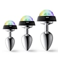Miniatyrbillede 1 af 3: Lydkontrollerede LED lysemitterende analpropper Metal analpropper Dilatation Ikke-rustfrit stål posteriore analpropper L