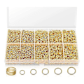 Miniatyrbillede 1 af 5: Springringe til smykkefremstilling, 4600 stk Springringe Guld