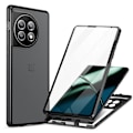 Miniatyrbillede 1 af 5: Metal MagSafe Magnetisk Etui Kompatibel med OnePlus 12, Dobbeltsidet Glas All-Inclusive Stødsikkert Cover med Kameraobjektivbeskyttelse Black For OnePlus 12