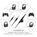 Miniatyrbilde 3 av 5: Erstatningsledning for Astro A10 A40 A30 G233 Gaming Headset Kabel Hfmqv