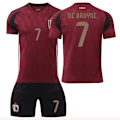 Miniatyrbild 1 av 2: Premium Belgien tröja, De Bruyne tröja, Belgien fotbollströja, De Bruyne, Euro 2024, Europamästerskap, Fan merchandise, Officiellt lag child-20,height115cm