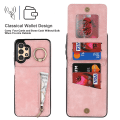 Miniatyrbild 5 av 5: För Samsung Galaxy A13 5G/A13 4G RFID Blockerande Kickstand Case Retro PU+TPU Plånbok Telefonfodral-Rosa Pink Style E Samsung Galaxy A13 5G