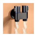 Miniatyrbilde 3 av 5: Mini multifunksjonskran messing 1 inn 2 ut Dual Control Vaskemaskin Krom kran for vask M Black