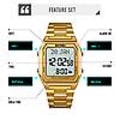 Miniatyrbilde 4 av 5: Digital Display Elektronisk Klokke Gold and White