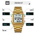 Miniatyrbillede 4 af 5: Digital Display elektronisk ur Gold and White