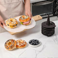 Miniatyrbillede 3 af 5: Silikoneforme, Donutform til bagning, Donutpander sæt, 6 stk. kageforme til bagel og doughnut kagepander Coffee 6pcs