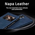 Miniatyrbillede 3 af 5: Til Samsung Galaxy Z Fold 6 Magnetisk Flip Foldbar Etui, Åbent Vindue Design, Høj Luksuriøs Forretnings Napa Læder Skjult Støtte Fod Slim Cover Brown For Galaxy Z Fold 6