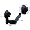 Miniatyrbillede 2 af 4: Toiletpapirholder til badeværelse, vægmonteret, med sugekop, rulleholder til køkken, badeværelse, hobbyrum, 1 stk., sort