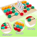 Miniatyrbild 3 av 6: Skjutpussel för barn 3-7 år, förskolelogikspel, hjärngymnastik, pojkar, flickor, 2 spelare, pedagogiska träleksaker, reseleksaker, presenter two player