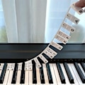 Miniatyrbillede 2 af 5: Aftageligt klaver keyboard Noteetiketter Genanvendelige Silikone 88 Keys Klaver Notes Guide Stickers