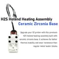 Miniatyrbillede 4 af 5: Hot End Varmekomponent til Bambu Lab H2S 3D Printer Keramisk Zirconia Varmeisoleringsblok Hotend Varmemontage