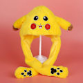 Miniatyrbild 1 av 5: Plysch kaninhatt kan röra sig Intressanta söta mjuka plyschkaninhattpresenter för flickor No Light Pikachu Hat