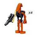Miniatyrbillede 4 af 5: 24 stk. Star Wars Battle Droids Byggesæt Mini Actionfigurer Dukkesamling Legetøj Dekoration Fødselsdagsgave