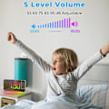 Miniatyrbillede 2 af 5: Projektionsvækkeur, 7,4 tommer LED-spejl digitale ure-skærm, +180 roterbar projektor, natlys guld Gold