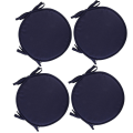 Miniatyrbillede 4 af 5: Hynder Patio Hjem Indendørs/udendørs Stolepuder Ro Sæde Fortykket Spisestue Stol Pude Ro Taburet Dark Grey 2pcs