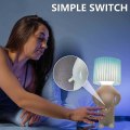 Miniatyrbilde 3 av 3: En kreativ lampe av den lille sjenerte mannen, morsom, slem gutt ledet bordlampe, romantisk led nattbordslampe, nattlys Nyhetsgave Blue