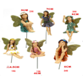 Miniatyrbillede 4 af 4: 6 stk simuleret fe hjemmeindretning lys farve harpiks urtepotte mini figurer til haven Plæne Patio Gate