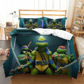 Miniatyrbilde 1 av 5: 2023 Teenage Mutant Ninja Turtles Ny film Sengesett Dynetrekk Putetrekk Barn Anime Rom Dekor Tegneserie Dynetrekk Gave T-11 EU Double-200x200cm