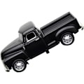 Pikkukuva 2 / 8: 1kpl Pick Up Truck, musta- 1/32 mittakaavassa Diecast malli Leluauto Vintage automalli Retro vintage automalli Lelu metalliseos automalli kodin sisustus Black