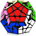 Pikkukuva 1 / 7: Megaminx-kuutio, Dodecahedron Speed Cube 3x3 Dodecahedron Cube Puzzle Cube Magic Speed Cube, Super Durable and Easy Turning (Mustat Tarrat) Black Stickers