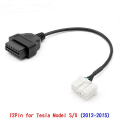Pikkukuva 1 / 4: 12-nastainen Obd2-sovittimen urospuolinen liitinkaapeli vuosille 2012-2015 Tesla Model S/x Obdii diagnostiikkajohtosarjan elektroninen kaapeli