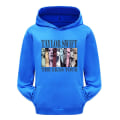 Miniatyrbild 4 av 5: 3-16 år barn Pop Taylor Swift The Eras Tour tryckt huvtröja flickor pojkar huvtröja pullover toppar Blue 9-10T 140CM