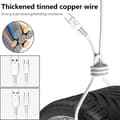 Miniatyrbillede 4 af 5: USB-opladerkabel Hurtigopladningsdatakabel Han USB2.0 til USB 5Pin/Type C-stikledning til telefoner og tablets Micro-USB