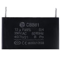 Miniatyrbillede 4 af 5: Sort 12uf Generator Kondensator Generator Cbb61 12uf 50/60hz 350vac blæsermotor