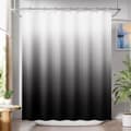Tyg Ombre Svart Duschdraperi Set 183x183 cm