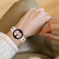 Miniatyrbilde 5 av 5: For Samsung Galaxy Watch 5 40mm / 44mm / Watch 5 Pro 45mm Resin Watch Band Rustfritt stålspennearmbånd Nougat Pattern