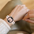 Miniatyrbillede 5 af 5: Til Samsung Galaxy Watch 5 40 mm / 44 mm / Watch 5 Pro 45 mm Resin urbånd i rustfrit stål med spændearmbånd Nougat Pattern