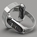 Miniatyrbilde 4 av 7: Milanese Loop Rem for Xiaomi Mi Band 7 6 5 4 3 - Rustfritt Stål Magnetisk Armbånd Metall Armbånd for Xiaomi mi band 4 3 Remmer 7 Perleblå 7 Pearlescent Blue Mi band 6 5