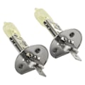 Miniatyrbilde 1 av 5: Høykvalitets frontlykter Halogenlys Dagslys Gylden H1 Halogen Sølv Gul 12V-24V DC 2 stk Kjørelys