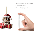 Miniatyrbillede 4 af 5: Juletræskattehæng, 2D Akryl Julekat Juletræshængende Dekoration, Kattehæng Juletræ Dekoration Gaver 6pcs -A