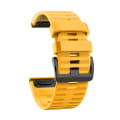 Miniatyrbilde 1 av 5: Utskifting av klokkerem, myk silikon 22 mm/26 mm hurtigutløser klokkerem, kompatibel med Garmin Fenix ​​6/fenix6 Pro/approach S60/compatibleerunner935/co Yellow 22 mm