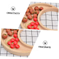 Miniatyrbillede 3 af 9: Månebakke Drikkebakke Lotus Blomster Dekor Appetizer Bakker Fad Bakke Hjemmeindretning Skrivebordsdekoration Dekoration til Hjemmeservering Bakke Hjemmetørret