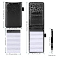 Miniatyrbild 5 av 5: 11 st Mini Pocket Notepad Holder Pu Läder Business Notebook Inkluderar 2 st Metallpenna 8 st Refil