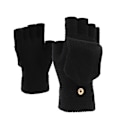 Miniatyrbilde 1 av 5: Strikkede konvertible hansker Touchscreen Votter Fingerless Hansker Arbeid Flip Hansker Black