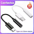 Miniatyrbillede 2 af 5: 2026 USB Type C til 3,5 mm Aux-adapter Type-c 3 5 Jack Audio understøtter ikke Samsung Galaxy S21 Black